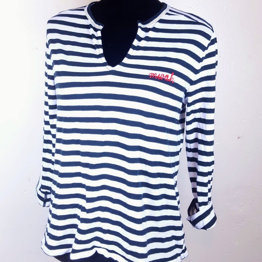 Madewell Whisper Cotton Muah Kiss Embroidered Top